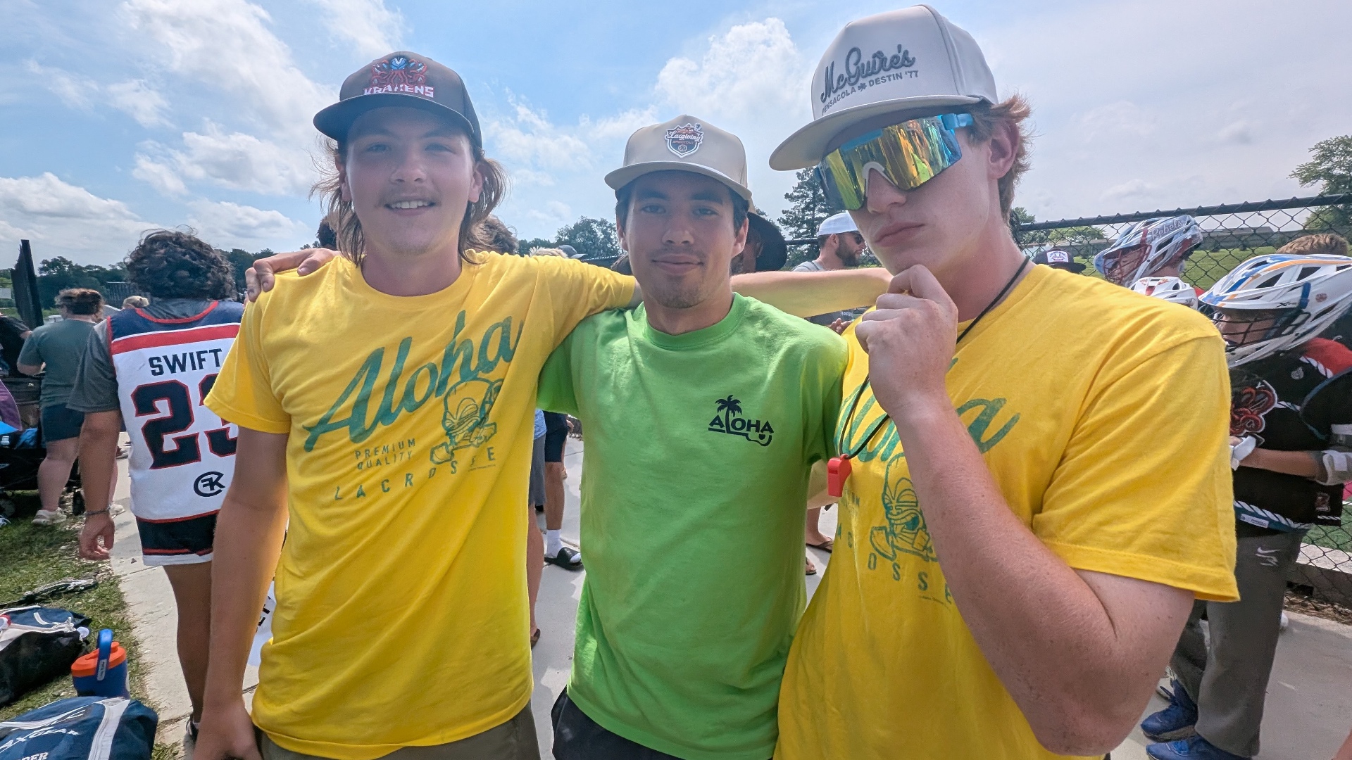 Krakens athletes together at a lacrosse event